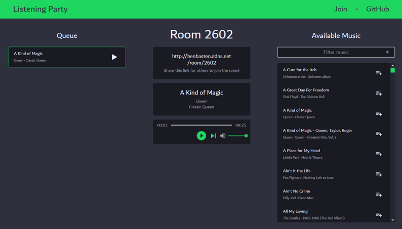 Listening Room Screenshot